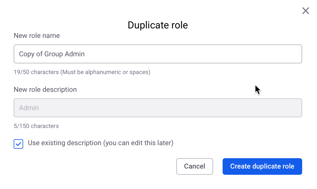 역할 복제 생성