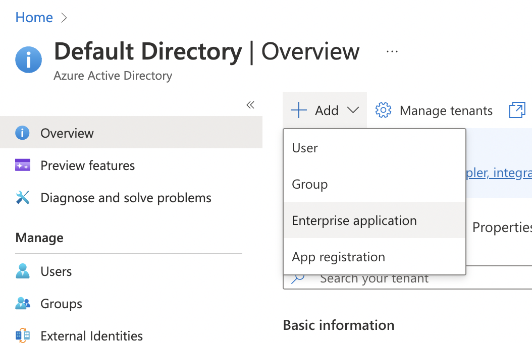 Add Enterprise application
