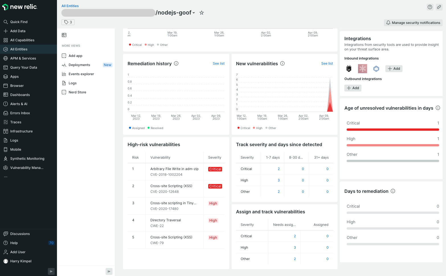 엔티티 수준 취약점 관리