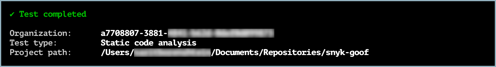 CLI 테스트 결과의 일반 정보 세부 정보