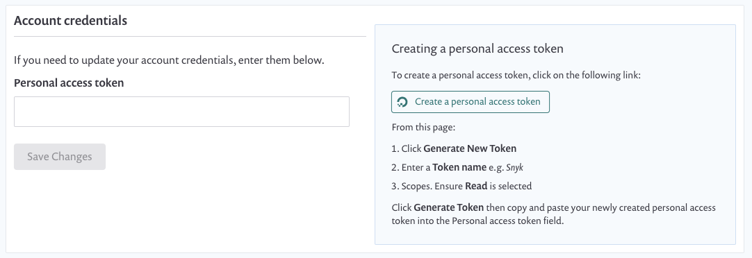 DigitalOcean을 위한 계정 자격 증명