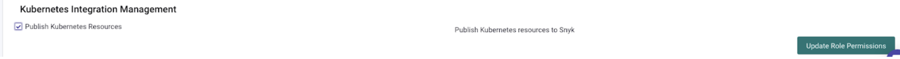 Publish Kubernetes Resources 권한