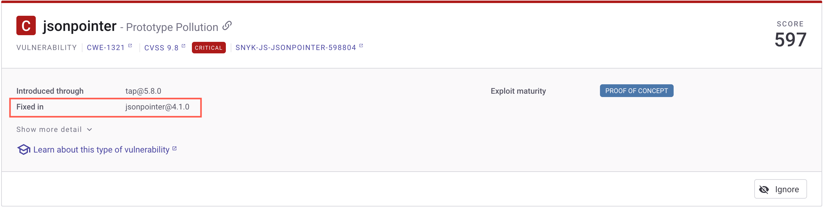 문제 카드의 Fixed in 정보