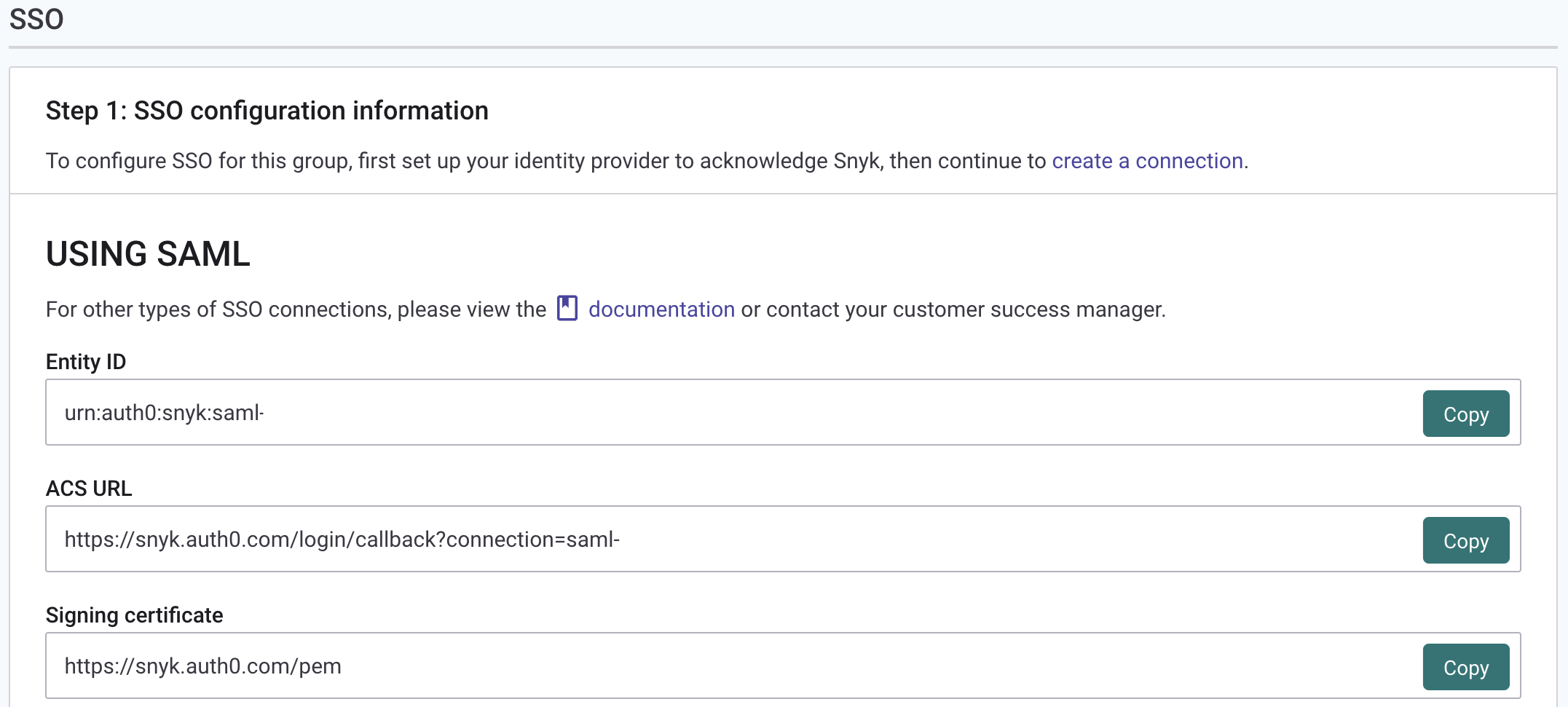 Copy details from Snyk