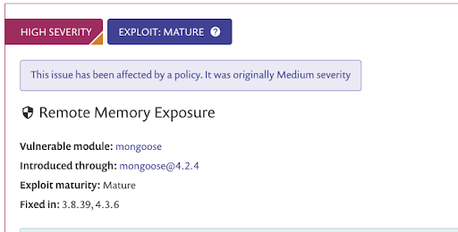 프로젝트 페이지 UI에서의 사용자 정의 심각도 및 원래 심각도
