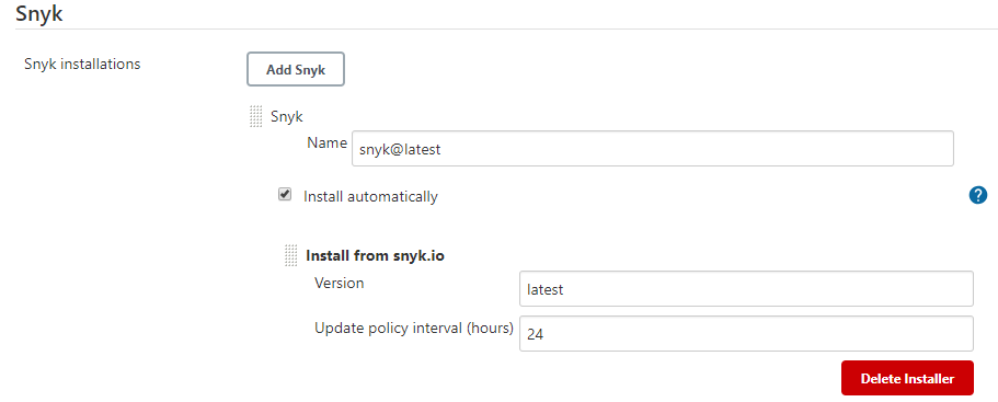 Snyk Jenkins 플러그인 자동 설치