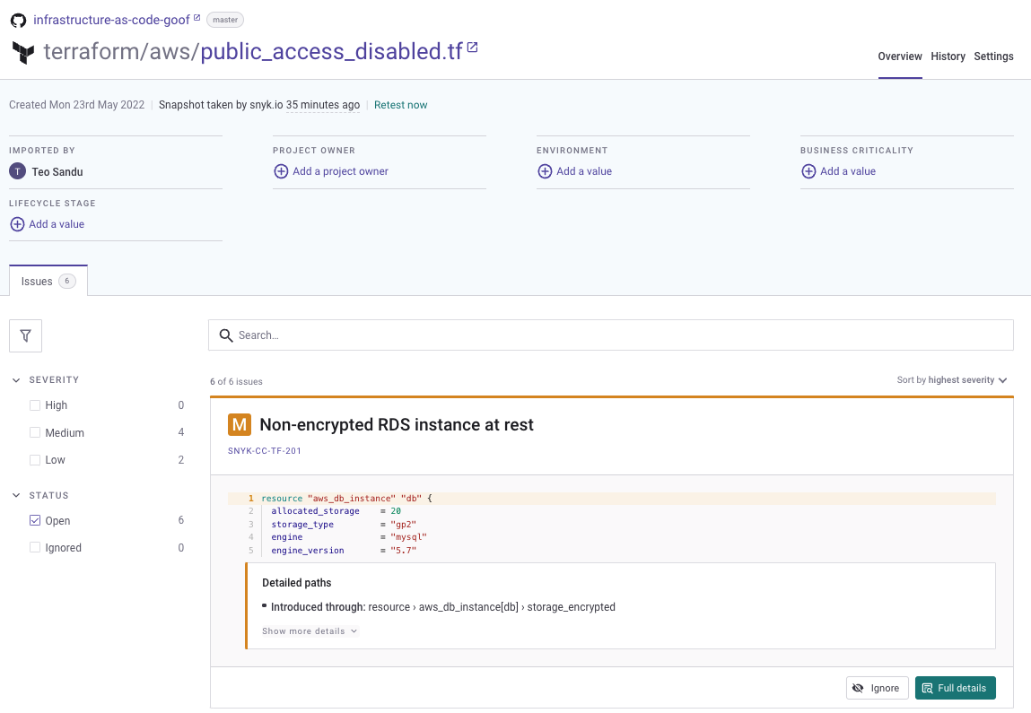 Terraform 프로젝트 세부 정보