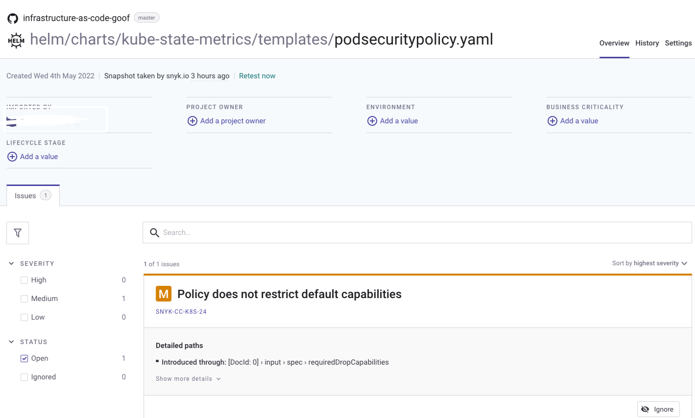 Helm에 대한 세부 정보