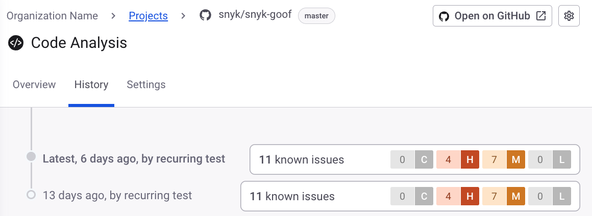 Snyk Code 프로젝트 기록 개요