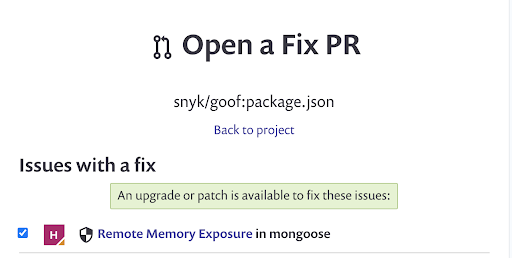 Open Fix PR UI에서의 사용자 정의 심각도 및 원래 심각도