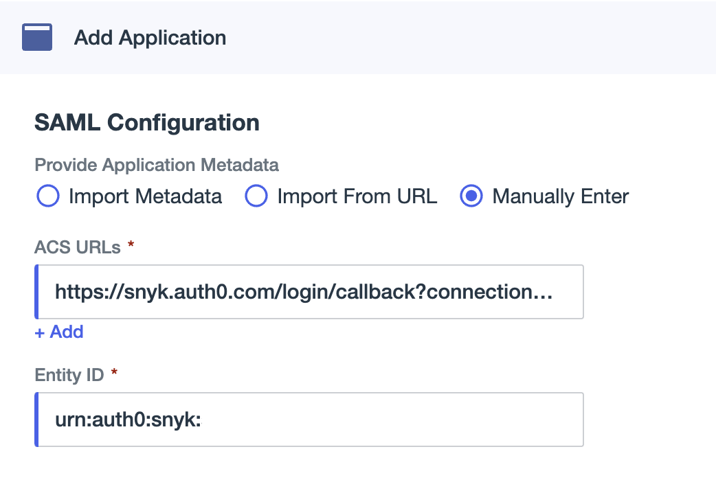 Add Snyk configuration details