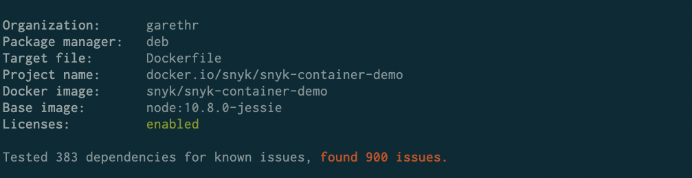 테스트된 총 종속성 및 발견된 문제