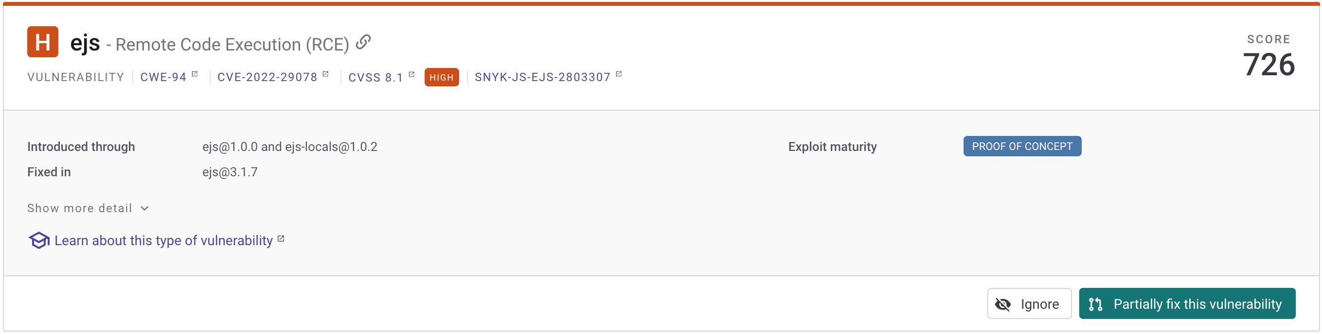 부분적으로 수정 가능한 취약점의 예