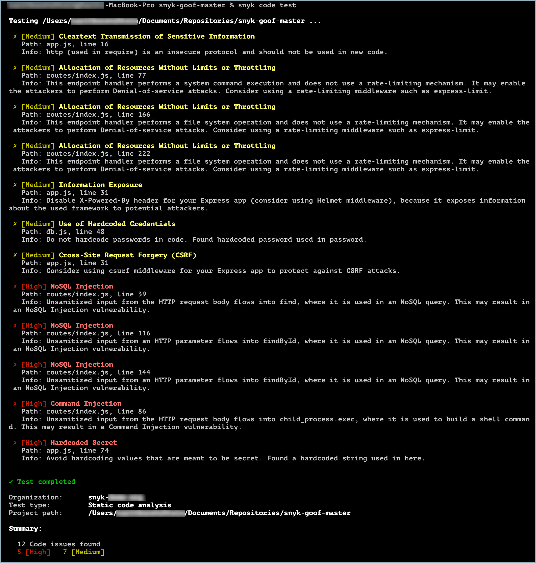 CLI 테스트에서 발견된 문제