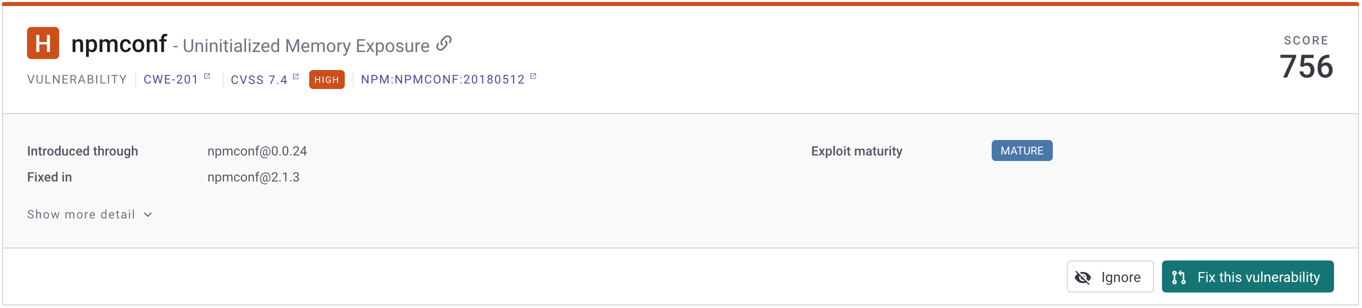 수정 가능한 취약점의 예