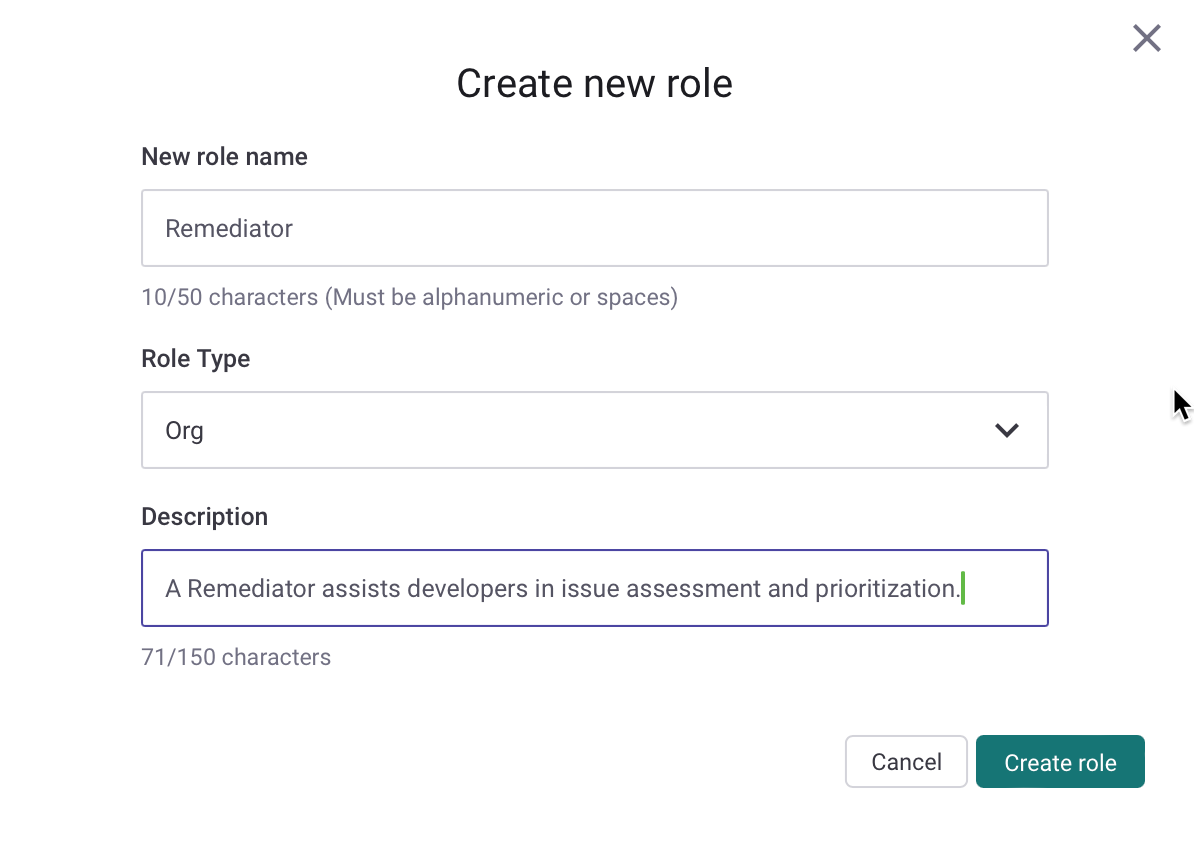 사용자 정의 조직 수준 역할 생성