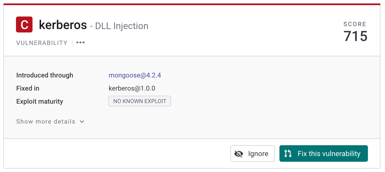 이슈 카드; 사이드바의 심각도 수준